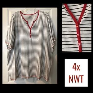 ♥️Plus Size (4X) Short Sleeve Shirt. BRAND NWT